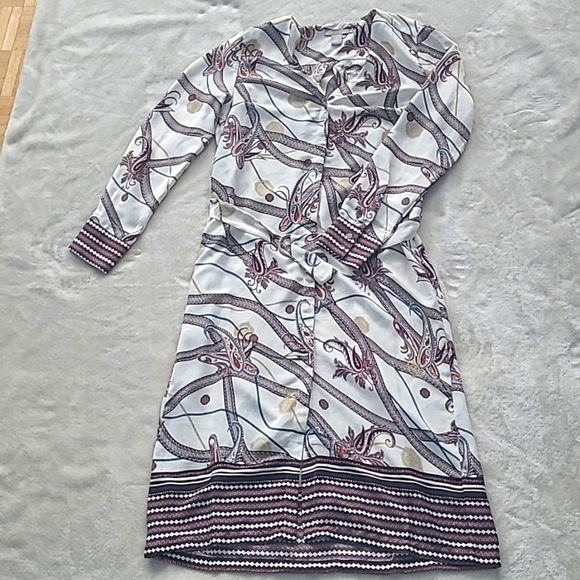 Paisley Maroon Shirt Dress H&M - Picture 4 of 8